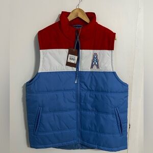 Mitchell & Ness Red, White, and Blue Puffer Vest